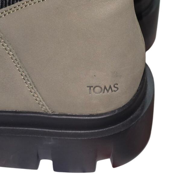 TOMS Women's Rowan Water Resistant Chelsea Boots Green Size 9 New - Picture 10 of 16